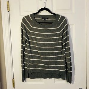 Gray & White Striped Banana Republic Sweater
